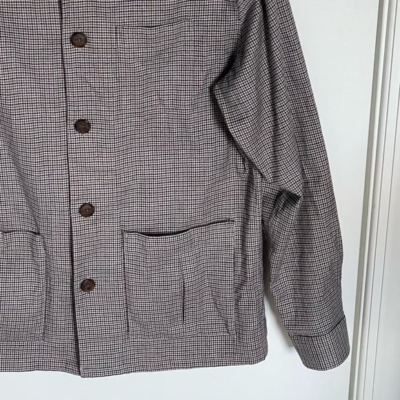John Henric Sweden Houndstooth Check Button Down Shirt Jacket 35374 - Picture 5 of 15